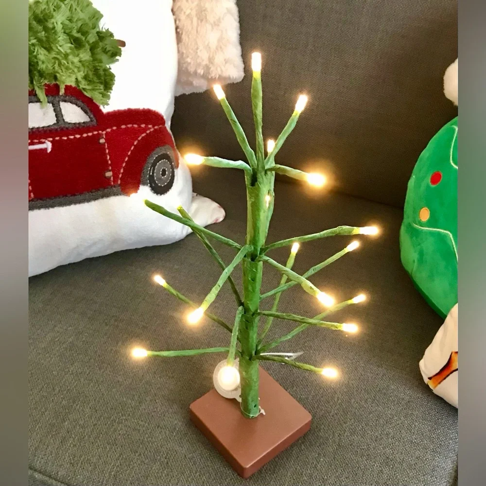2016 Target Lit Tree Decoration Requires 3 AA Table Counter Small Space Decor